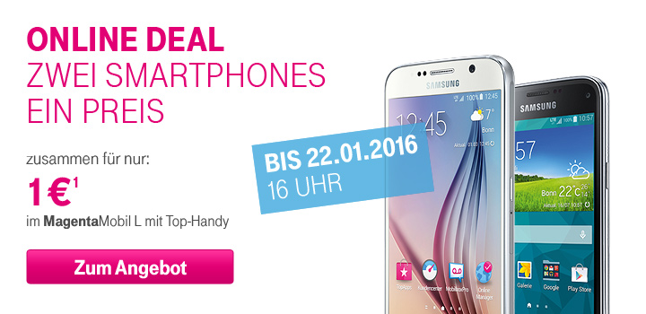 Zwei Smartphones � ein Preis: Samsung Galaxy S6 + Samsung Galaxy S5 mini