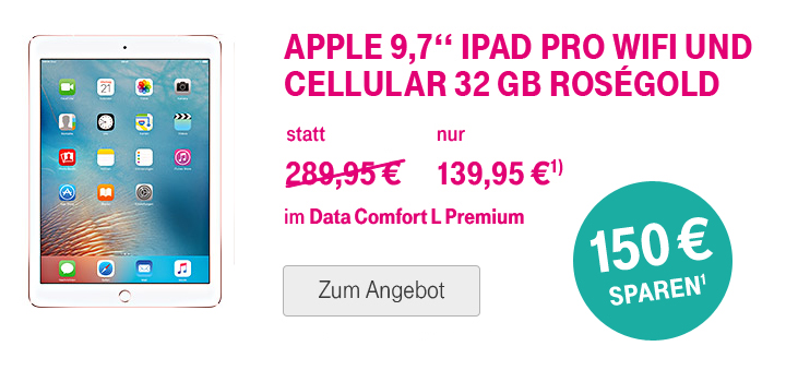 Jetzt 150 � sparen beim Apple 9,7