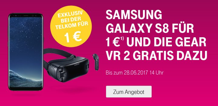Verl�ngert: Samsung Galaxy S8 + Gear VR 2 gratis dazu