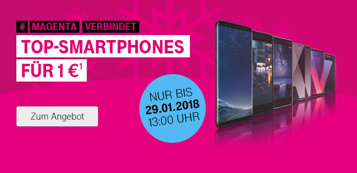 Ausgew�hlte Smartphones f�r 1 Euro bis 29.01.2018
