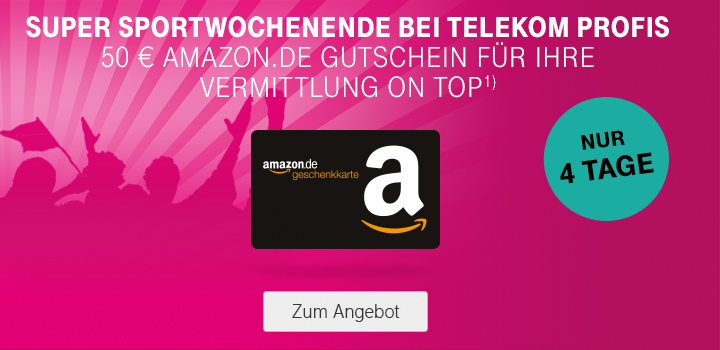Super Sportwochenende &ndash; 50 &euro; Amazon.de-Gutschein sichern
