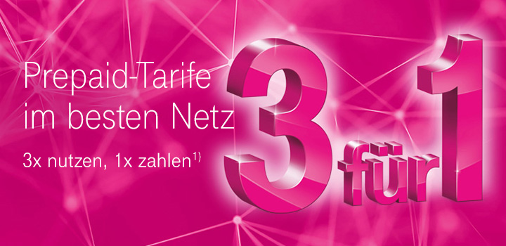 3x nutzen und 1x zahlen - Nur f�r kurze Zeit - Prepaid-Aktion 