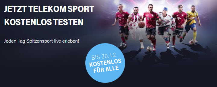 Telekom Sport bis 31.12.2018 kostenlos f�r ALLE