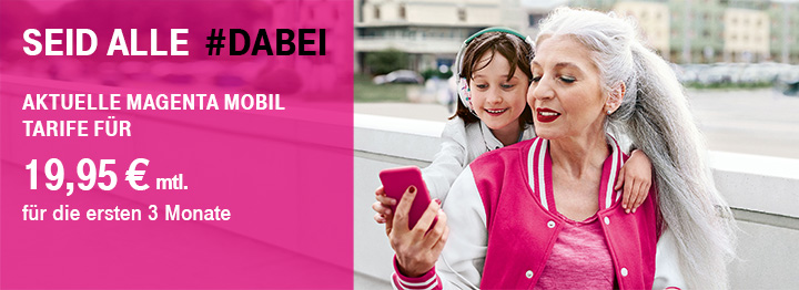 Aktuelle MagentaMobil Tarife � Ein Preis. 19,95� mtl. in den ersten drei Monaten