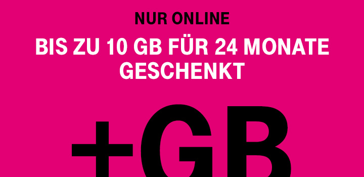 MagentaMobil und Family Cards - Bis zu 10 GB Highspeed-Volumen f�r 24 Monate