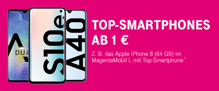 Gro�e Auswahl an Top-Smartphones ab 1 Euro