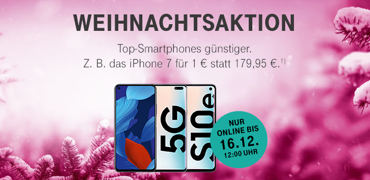 Top-Smartphones g�nstiger - Nur bis 16.12.2019