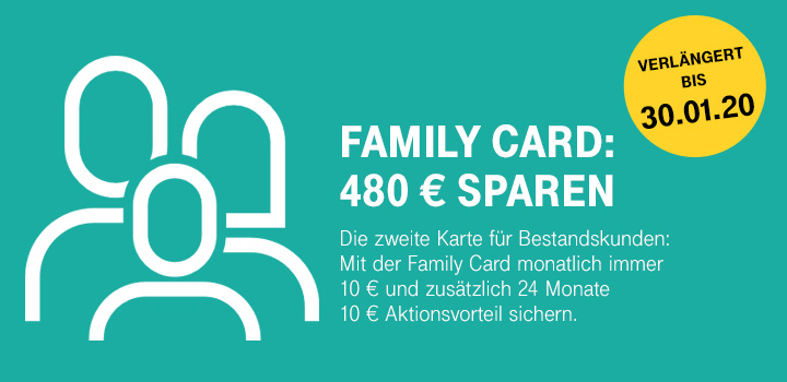 Aktion verl�ngert - Family Card - 480 Euro Ersparnis sichern
