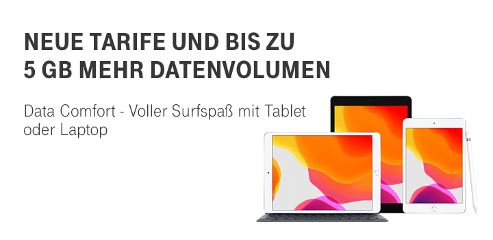 Neue Tarifauspr�gung in den Datentarifen und bis zu 5 GB mehr Datenvolumen