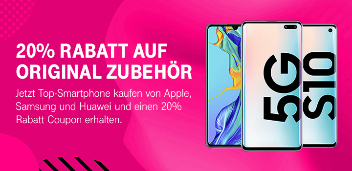 20 % Rabatt Coupon auf Original Zubeh�r bei Kauf eines Top-Smartphones