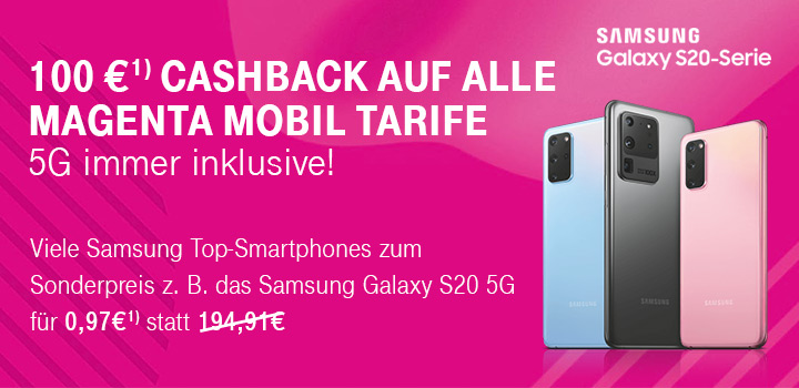 Mit MagentaMobil 100 � Cashback sichern
