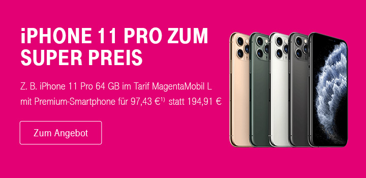 Apple iPhone 11 Pro (Max) Aktion und 100 � Cashback sichern