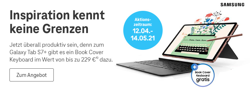 Gratiszugabe bei der Samsung Galaxy Tab S7+ Fr�hlingsaktion