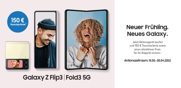 Die Samsung Galaxy Z Serie jetzt mit 150 � Tauschpr�mie sichern 