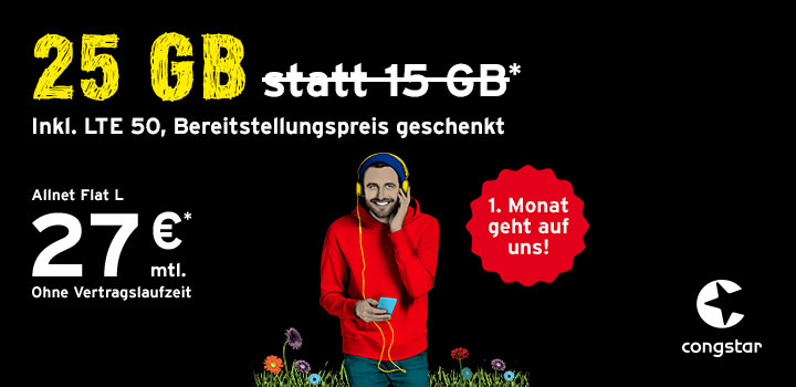 congstar Allnet Flat L - Noch g�nstiger, noch schneller