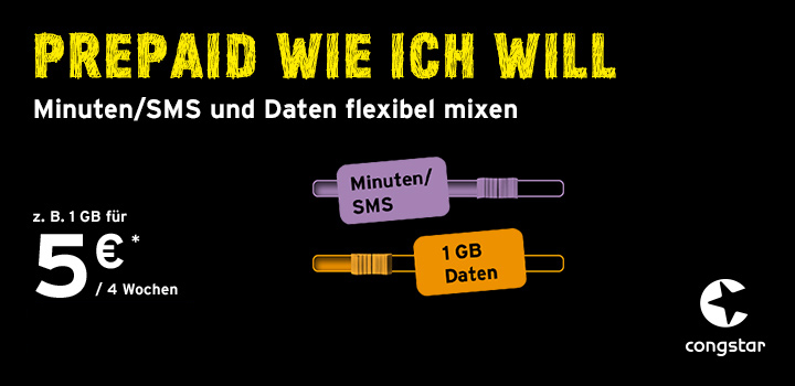 congstar - Prepaid wie ich will - Mehr Flexibilit�t geht nicht