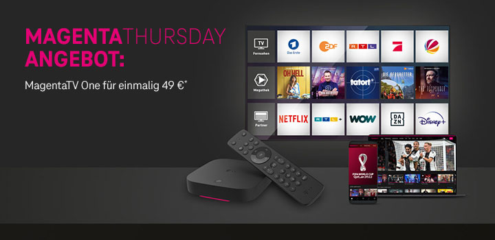 MagentaThursday Angebot: MagentaTV One f�r nur 49 � kaufen