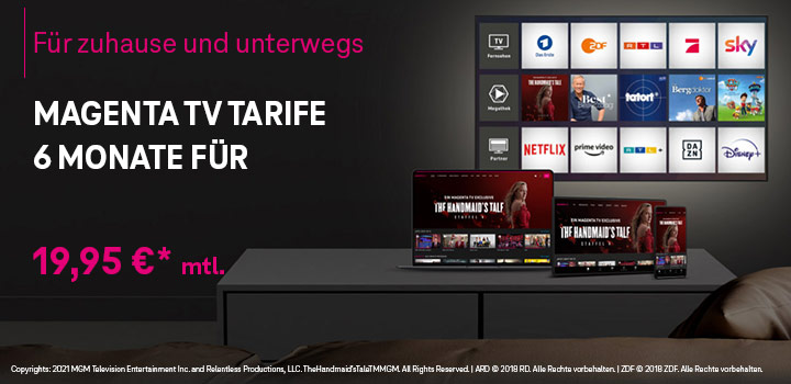MagentaZuhause und MagentaTV: nur 19,95 � in den ersten 6 Monaten