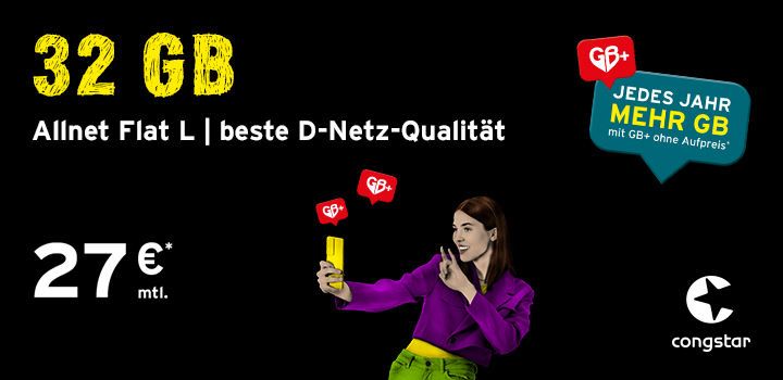 congstar Allnet Flat L � jetzt mit 32 GB Datenvolumen