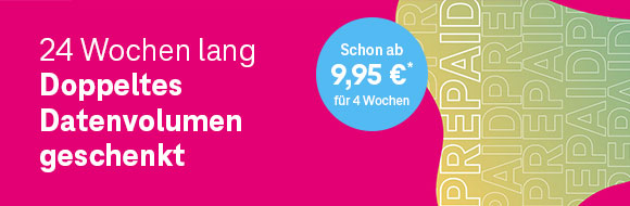Verl�ngert: Doppeltes Datenvolumen in den Tarifen MagentaMobil Prepaid M - XL