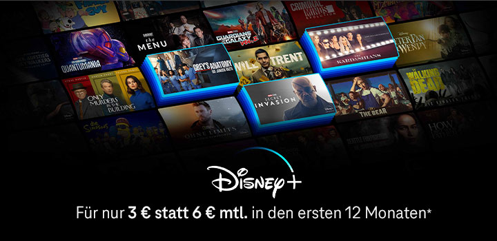 Verl�ngert bis 04.10.: Disney+ f�r nur 3 � mtl. streamen 