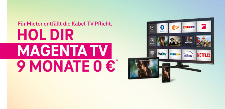 MagentaTV 9 Monate f�r 0 &euro;