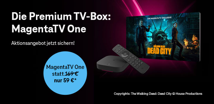MagentaTV One f�r 59 &euro; statt 169 &euro; nur bis 08.02.