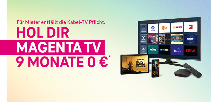 Erlebe MagentaTV One: 9 Monate lang f�r 0 �