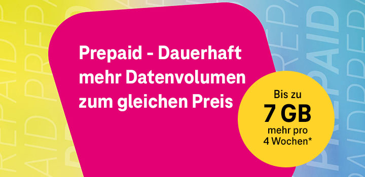 Verl�ngert: Mehr Datenvolumen bei den MagentaMobil Prepaid Tarifen 