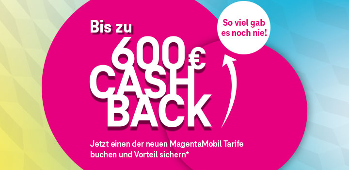 Bis zu 600&nbsp;&euro; Cashback f�r Mobilfunktarife erhalten