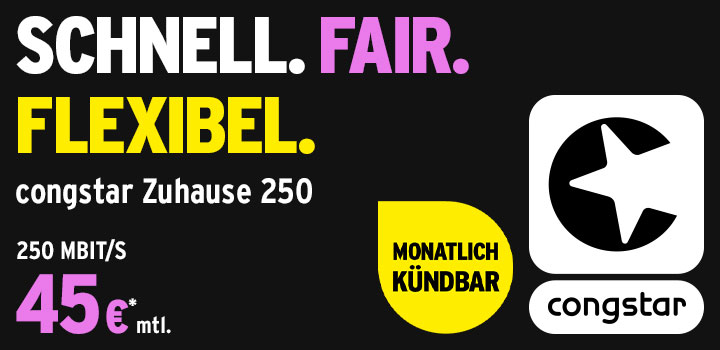 congstar Zuhause &ndash; Flexibler geht DSL nicht 
