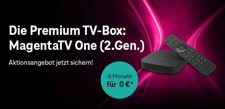 MagentaTV One Aktion - 6 Monate f�r 0 � oder einmalig 77 �