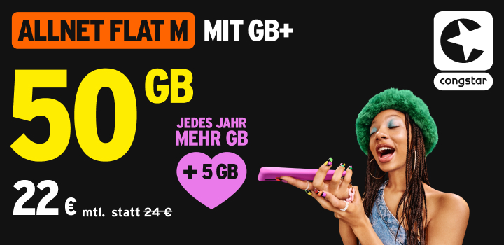 50 GB f�r nur 22 � � congstar Allnet Flat M!