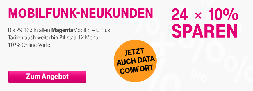 Verl�ngerung: 10 % Online-Vorteil f�r Mobilfunk-Neukunden