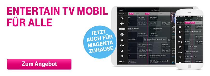 EntertainTV mobil auch f�r MagentaZuhause Kunden