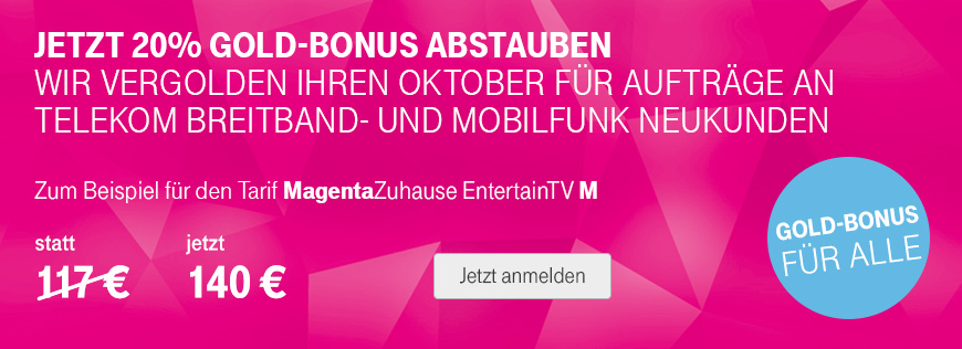Gold-Bonus f�r alle