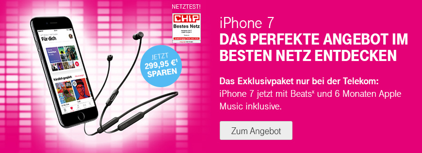 Apple iPhone 7/7 Plus zum Sonderpreis + BeatsX Kopfh�rer f�r 0 �