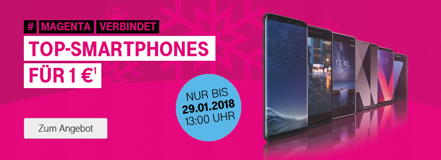 Ausgew�hlte Smartphones f�r 1 Euro bis 29.01.2018