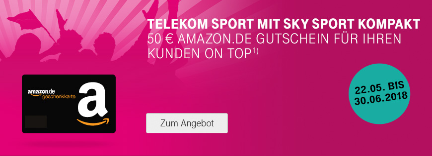 Super Sport-Deal &ndash; 50 &euro; Amazon.de-Gutschein f�r Ihre Kunden oben drauf