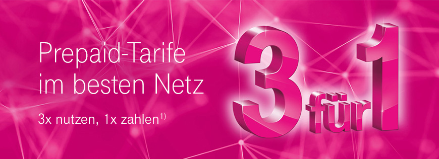 3x nutzen und 1x zahlen - Nur f�r kurze Zeit - Prepaid-Aktion 