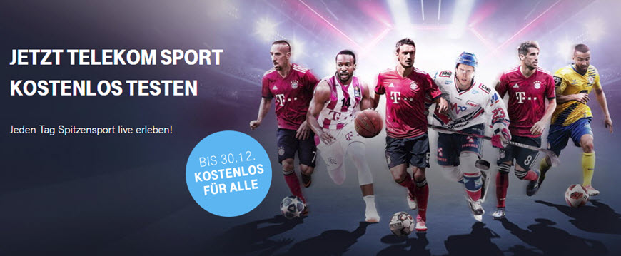 Telekom Sport bis 31.12.2018 kostenlos f�r ALLE