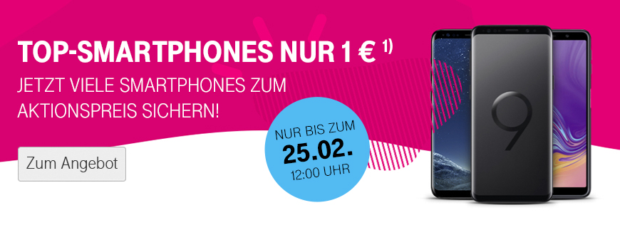 Viele Apple und Samsung Smartphones f�r nur 1 Euro in ausgew�hlten Tarifen