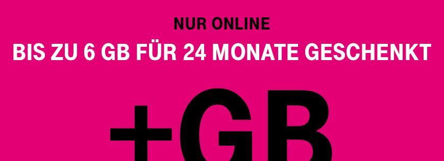 Nur online. Bis zu 6 GB monatlich f�r 24 Monate geschenkt