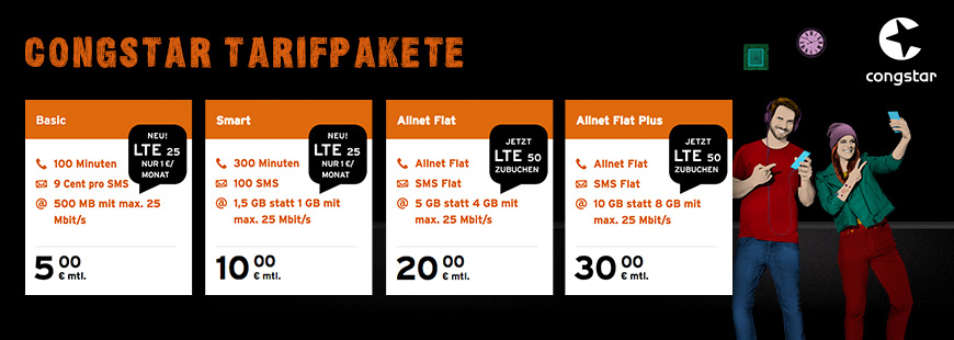 congstar - LTE 25 Option f�r nur 1 Euro