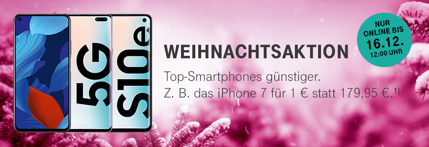 Top-Smartphones g�nstiger - Nur bis 16.12.2019