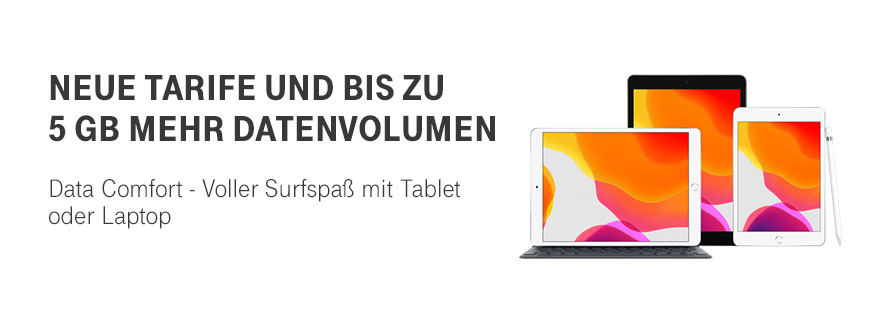 Neue Tarifauspr�gung in den Datentarifen und bis zu 5 GB mehr Datenvolumen