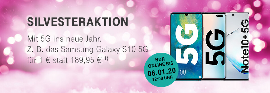 Silvesteraktion - 5G Top-Smartphones g�nstiger