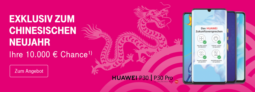 HUAWEI Aktion - Bis zu 100 � zur�ck erhalten und 10.000 � Chance sichern