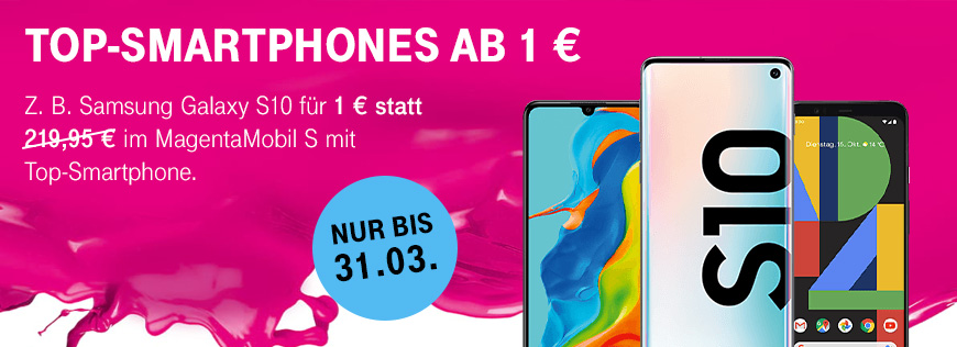 Bis Ende M�rz: Top-Smartphones f�r 1 Euro