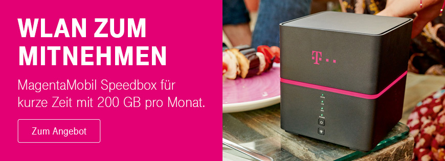 MagentaMobil Speedbox mit 200 GB pro Monat - Nur f�r kurze Zeit